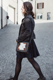 Ledertasche mit Fell